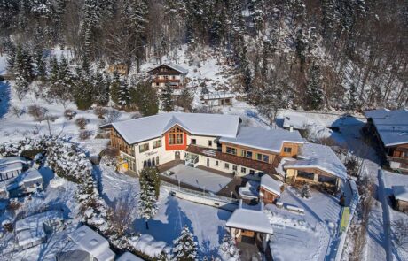 Aufnahme vom Camping Stadlerhof im Winter