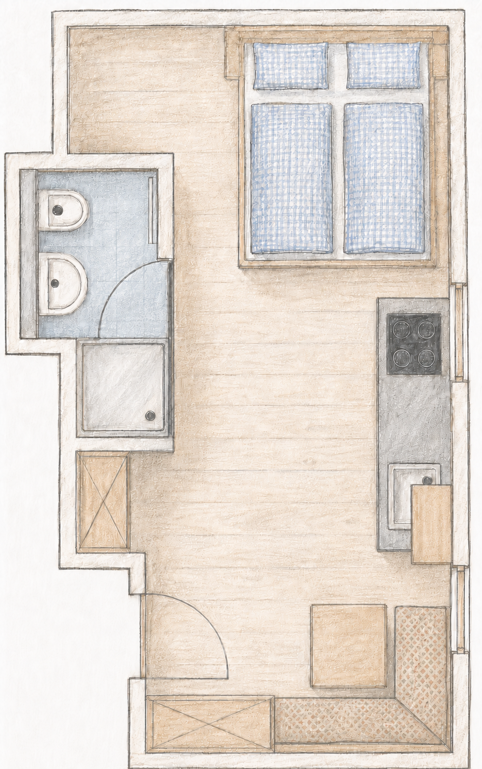 Grundriss Ferienwohnung Typ 5